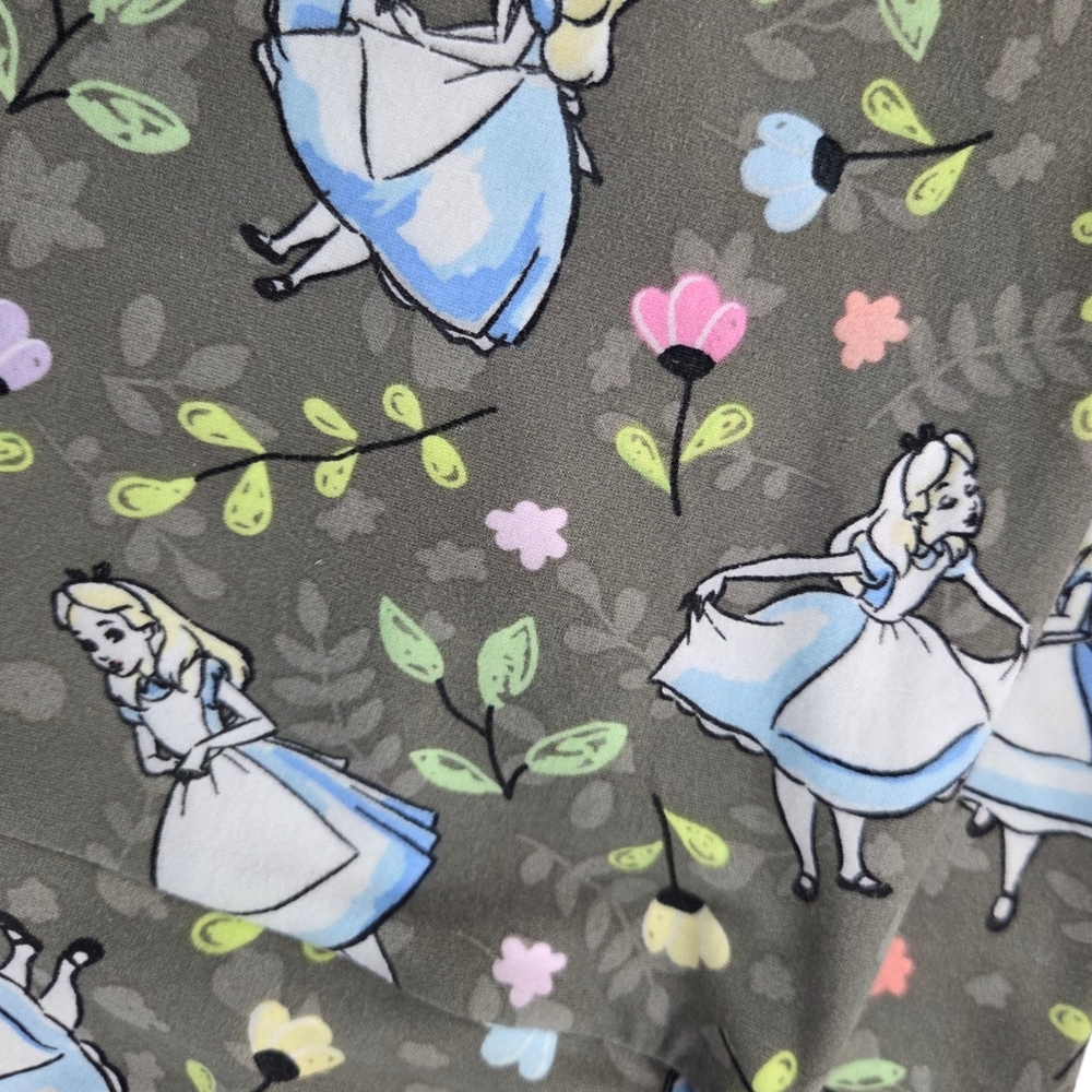Lularoe Alice In Wonderland Disney Leggings Womens One Size Gray Blue - Picture 6 of 10